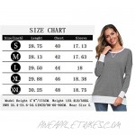 Malist Long Sleeve Tunic Tops with Pockets Color Block Shirt Pullover