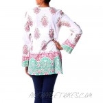 NOVICA Green and Pink Cotton Beaded Tunic with Sequins Beautiful Jaipur'