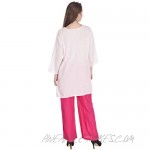 SKAVIJ Women's Cotton 3/4 Sleeve Tunic Top Kurta Summer Dress