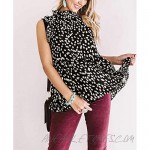 Sureaciha Women's Tunic Tops Casual Leopard Print Ruffle Sleeve Babydoll Blouse Loose Peplum Shirts