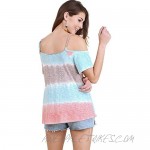 Umgee Women's Lace Up Cold Shoulder Dip Dye Tunic Top