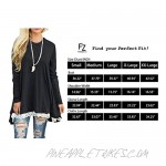 Women‘s Lace Long Sleeve Scoop Neck Tunic Tops Blouse Shirts for Leggings