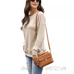 Women's Long Sleeve Henley T Shirts Button up Solid Loose fit Classics Crewneck Pullover Comfy Sweatshirts Tunic Tops