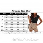 Xineppu Womens Scoop Neck Henley Shirt Short Sleeve Ribbed Basic Button Down Tees Blouse